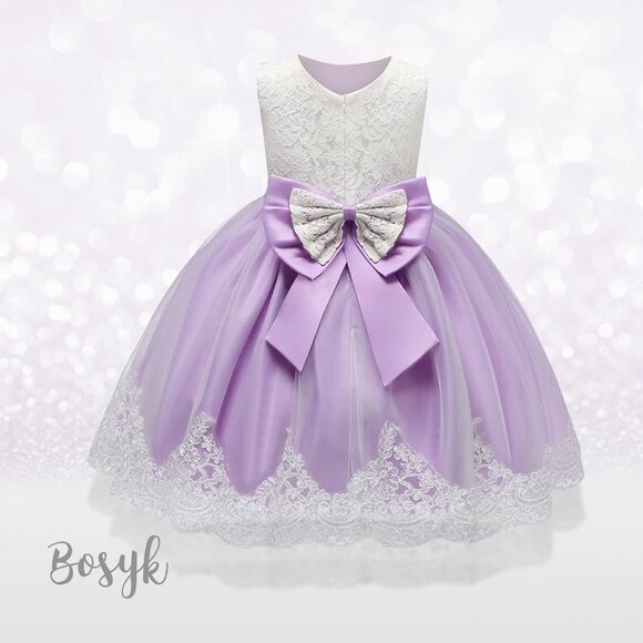 Charlotte Dress - Lilac - Dress for Girls - Elegant Dress for Girls - Dresses - Picture 1 of 3